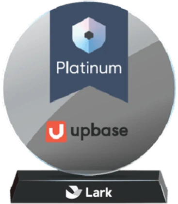 Cúp Lark Platinum Partner cấp cho UpBase